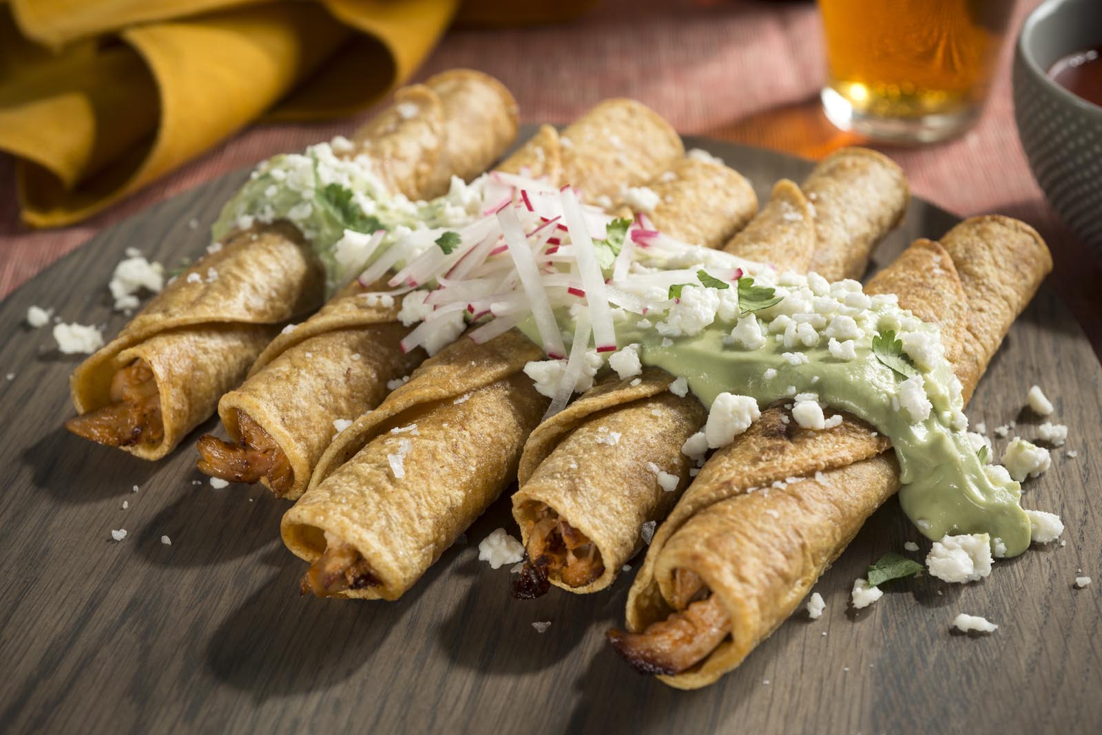 Crispy Chicken Taquitos with Avocado Crema Recipe Mi Rancho® Pure