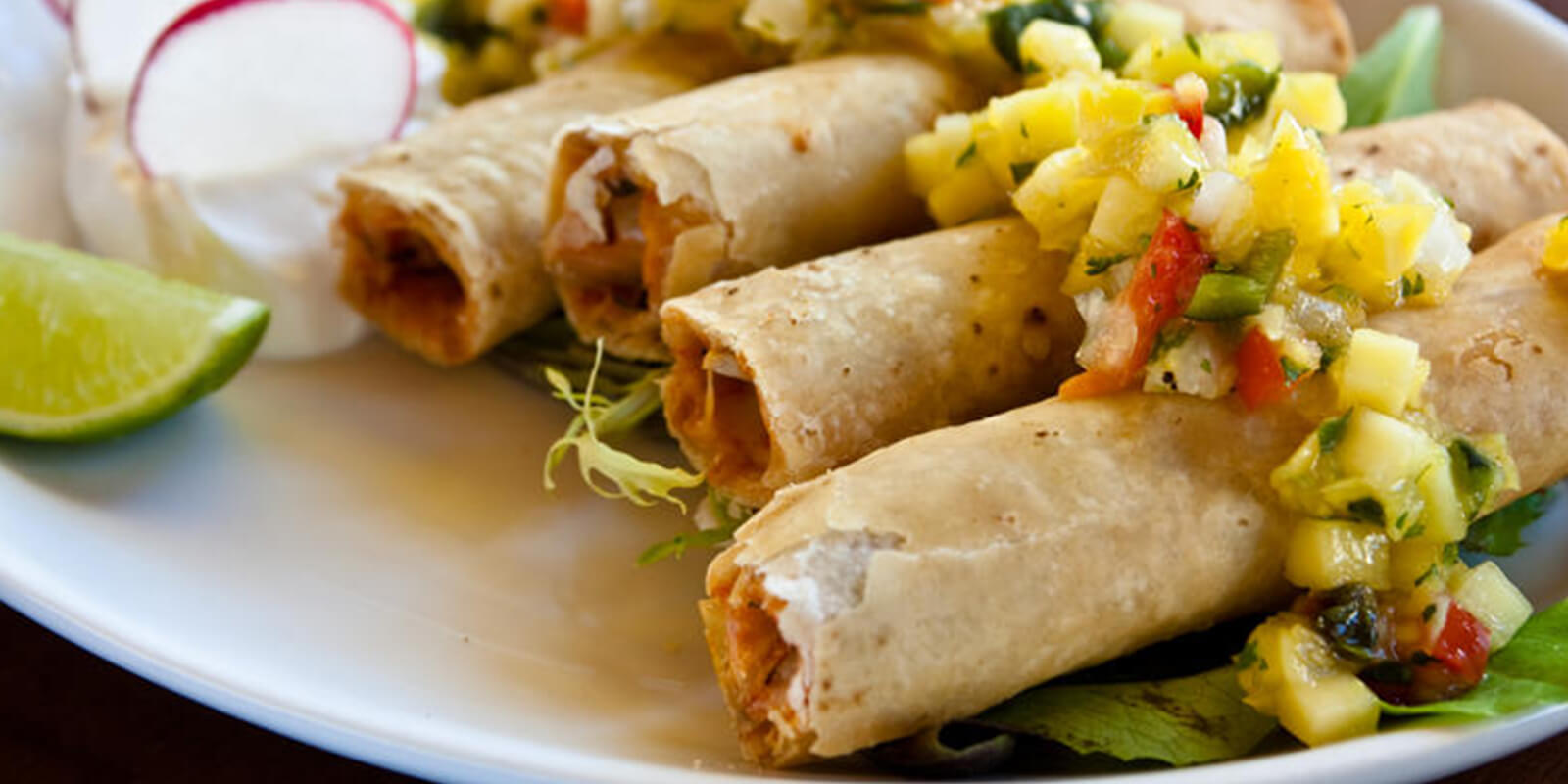 Chicken Flautas with Mango Habañero Salsa Recipe Mi Rancho® Pure