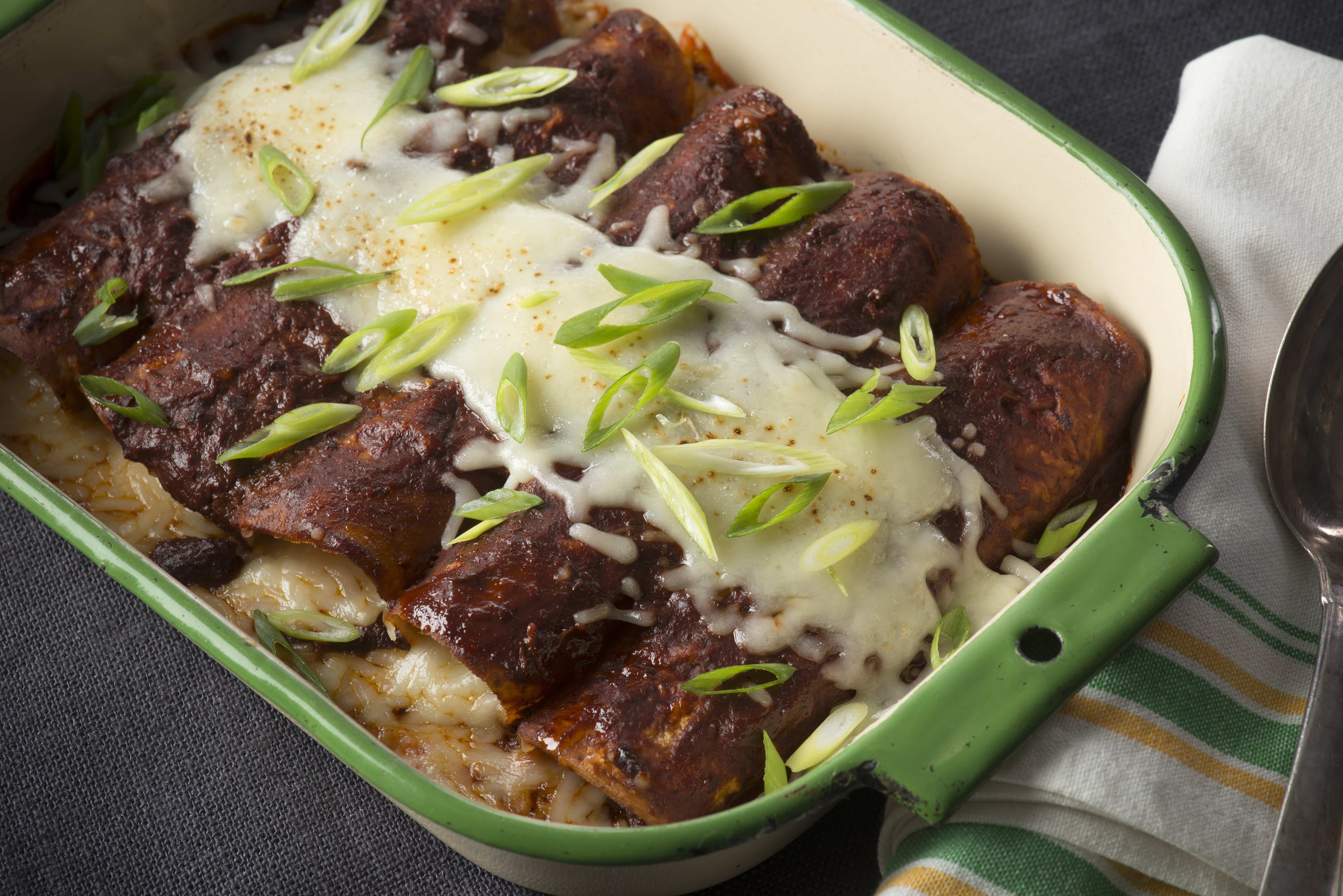 Cheesy Mole Enchiladas Recipe Mi Rancho® Pure Tortilla Joy