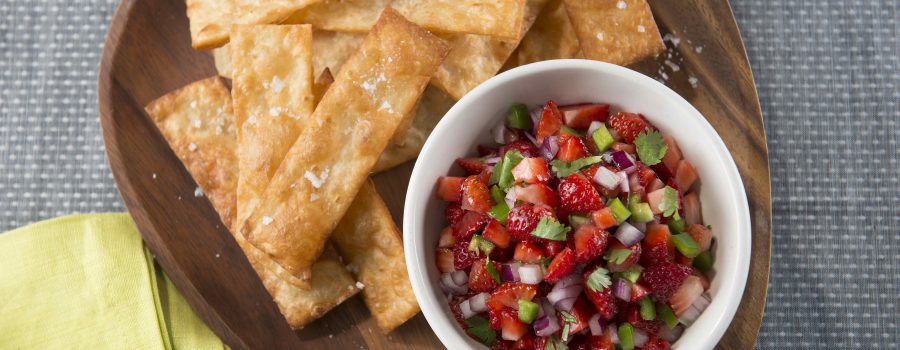 Mi Rancho Flour Chips strawberry salsa
