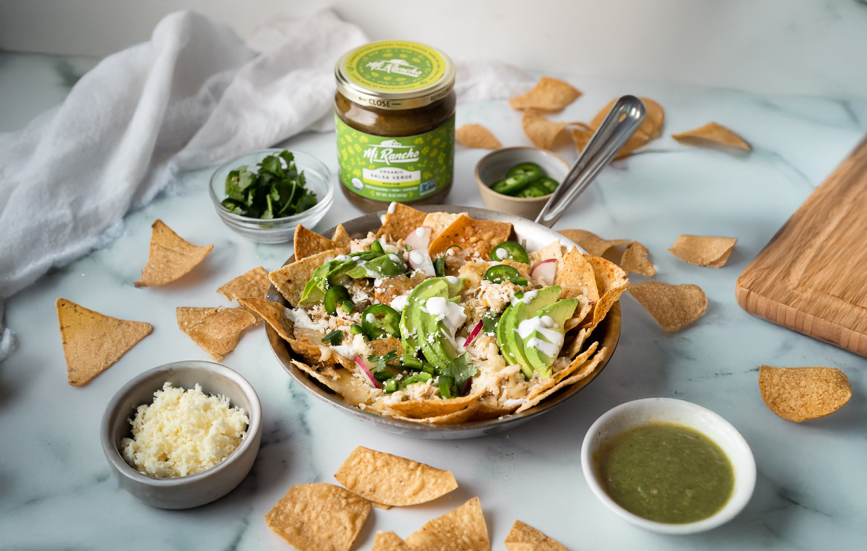 Salsa Verde Chicken Nachos Recipe | Mi Rancho®: Pure Tortilla Joy